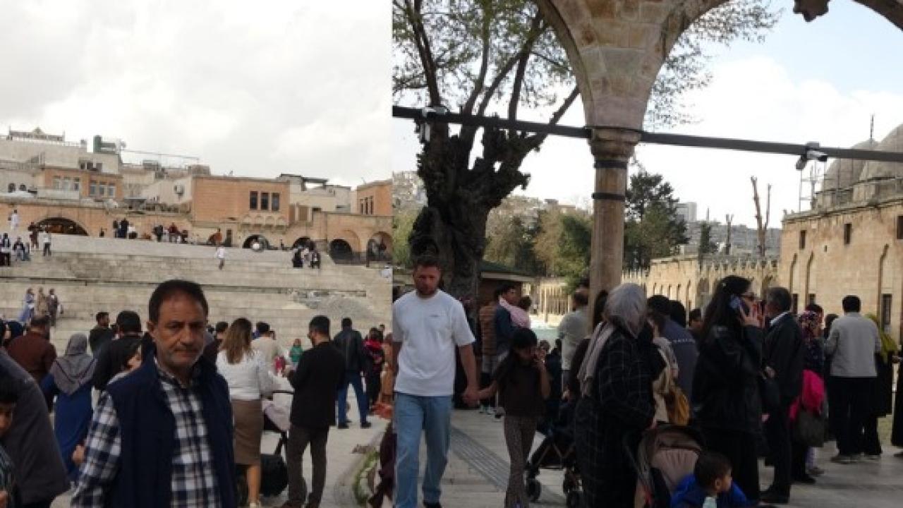Şanlıurfa Balıklıgöl bugün adeta iğne atsan yere düşmez misaliydi