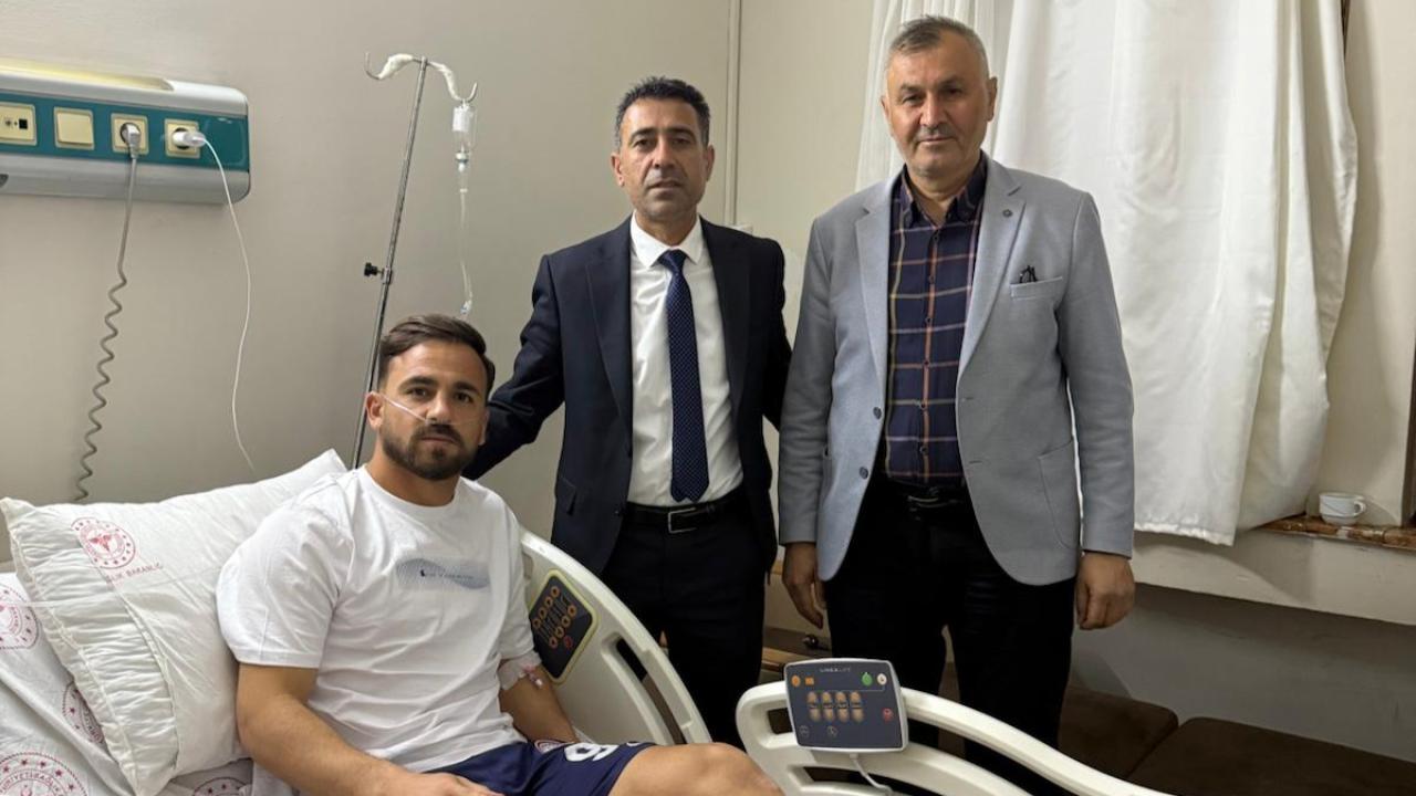 Viranşehir Belediyespor Kulüp Başkanı, Kaptan Emrah Turan’a ziyaret etti