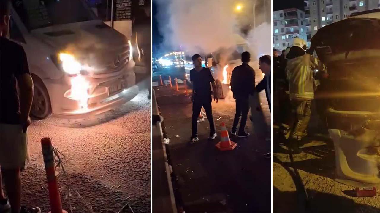 Diyarbakır-Şanlıurfa yolunda minibüs yandı