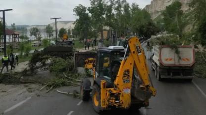 Fırtınanın vurduğu Birecik’te yaralar sarılıyor