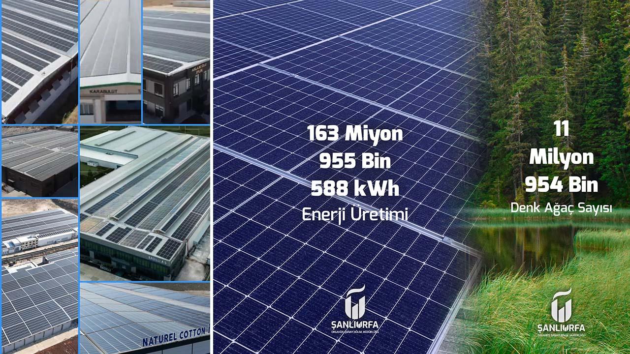 Şanlıurfa OSB’nin çatıları elektrik üretiyor