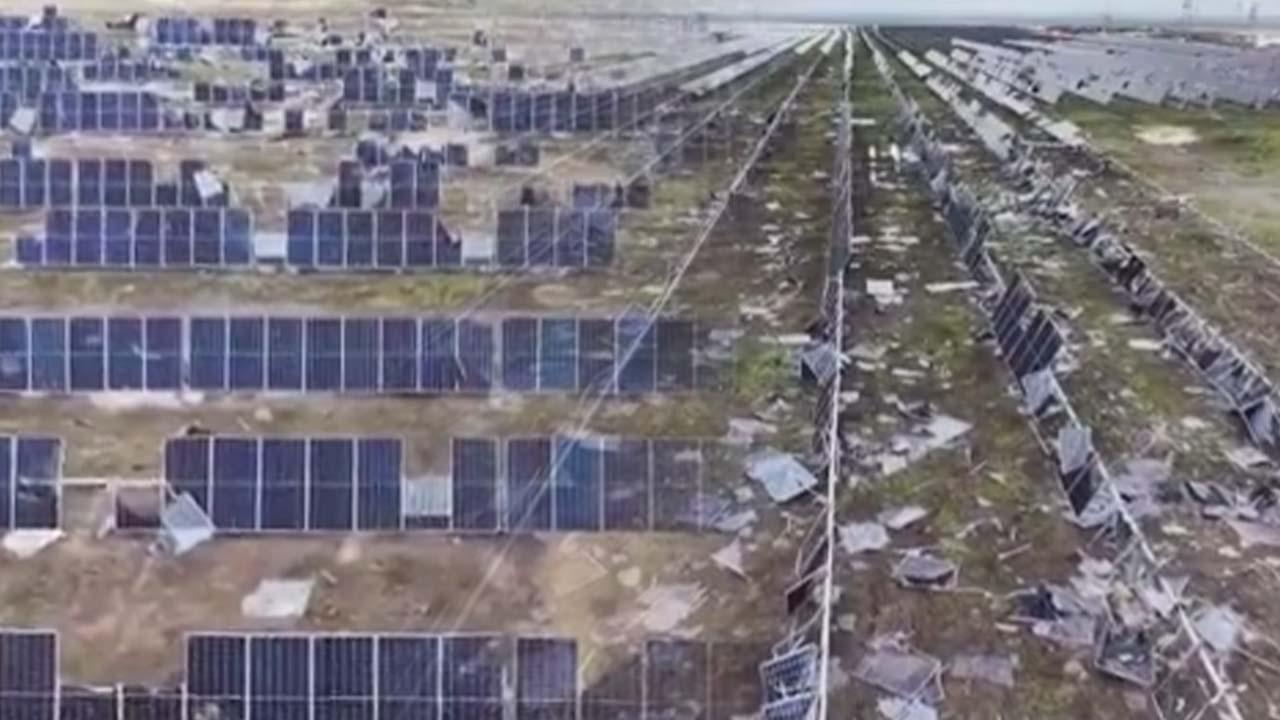 Viranşehir’de hortum felaketi: Güneş panelleri yerle bir oldu