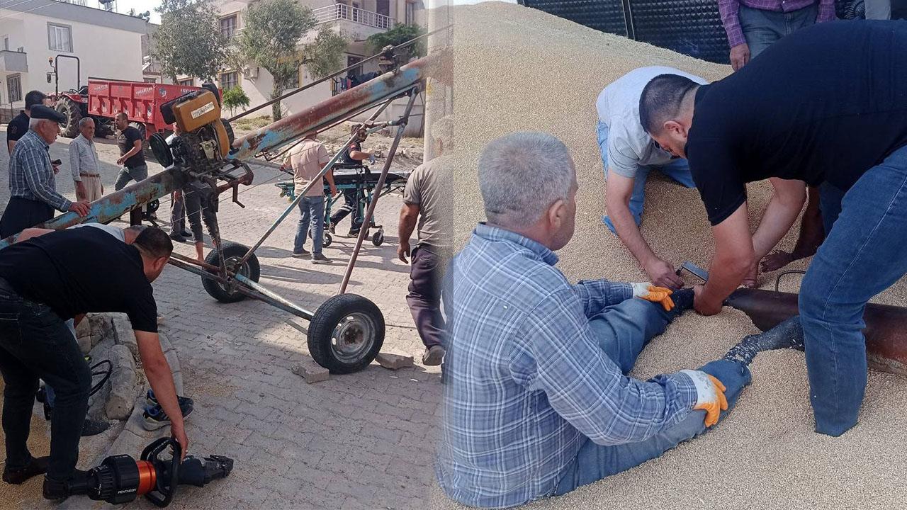 Adıyaman'da ayağını hububat elevatörüne kaptıran işçi yaralandı
