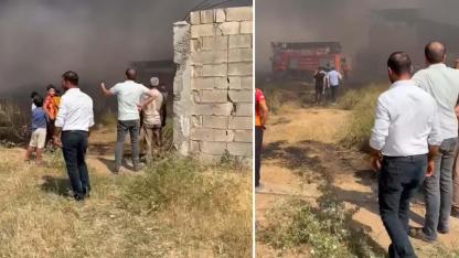 Bozova’daki yangın pamuk fabrikasına sıçradı