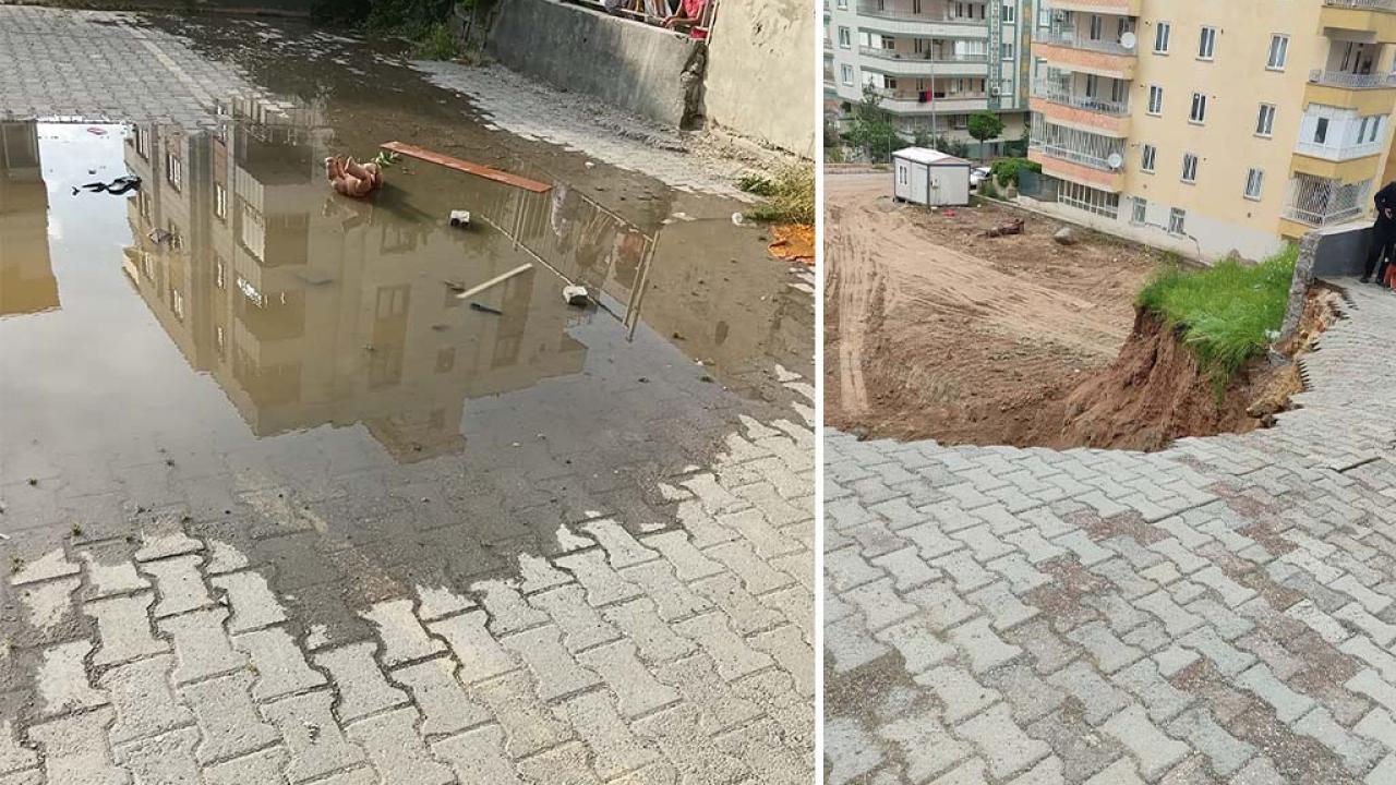 Karaköprü’de inşaat rezaleti! Bina otoparkı zarar gördü, pis sular bahçeye akıyor!