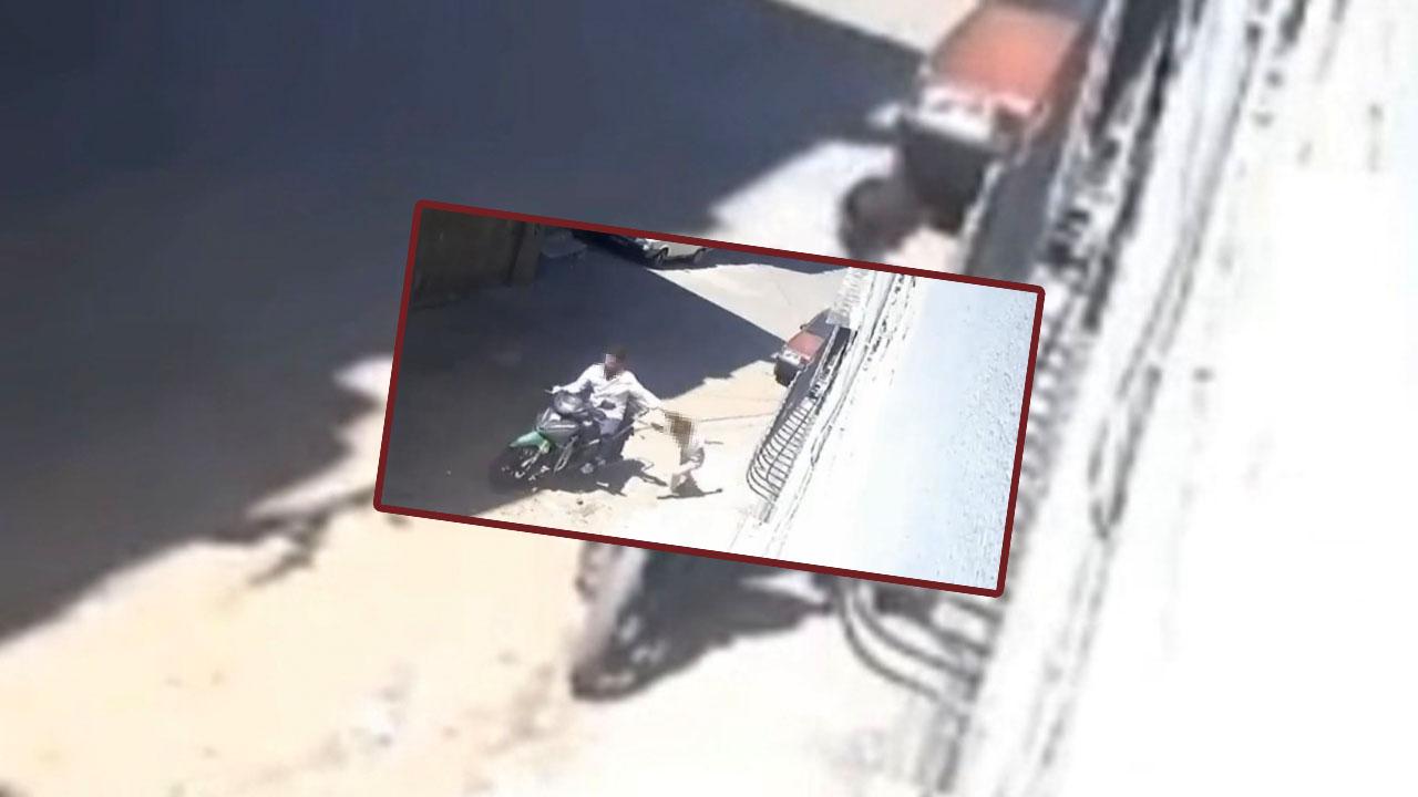 Küçük kızını saçından çekip sürükledi: Görüntüler infial yar
