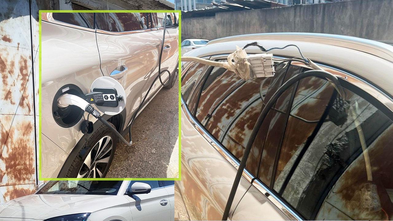 Şanlıurfa'da kaçak elektrikle araç şarj ederken suçüstü yaka