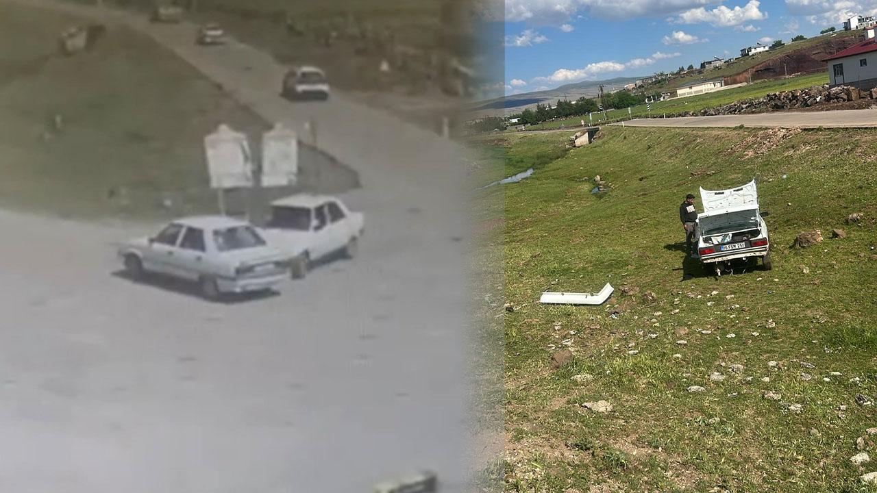 Siverek’te iki otomobil çarpıştı: Bir araç şarampole savruldu
