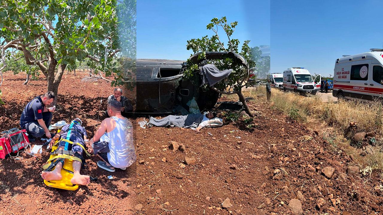 Gaziantep'te kontrolden çıkan otomobil takla attı: 3 yaralı