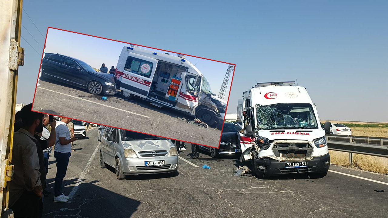 Mardin'de ambulansın karıştığı trafik kazasında 3 kişi yaralandı
