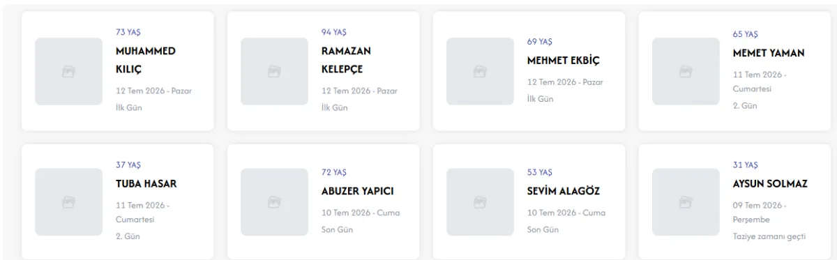 Adıyaman defin listesi! 12 Temmuz’da kimler vefat etti?